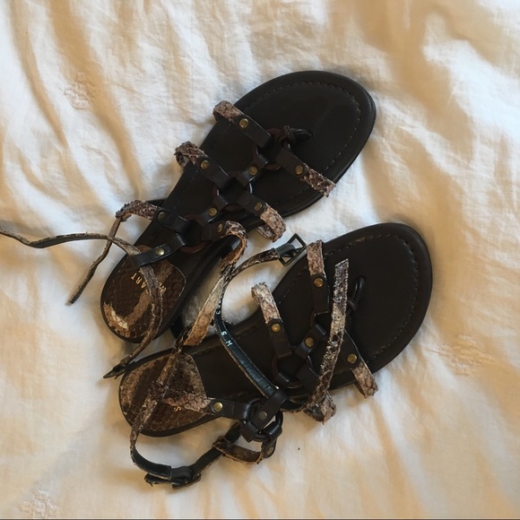 Cute Snakeskin Gladiator Sandals! - Picture 2 of 5